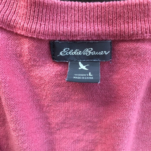 Eddie Bauer Pink dip dye ombré pastel button shirt - Picture 5 of 6